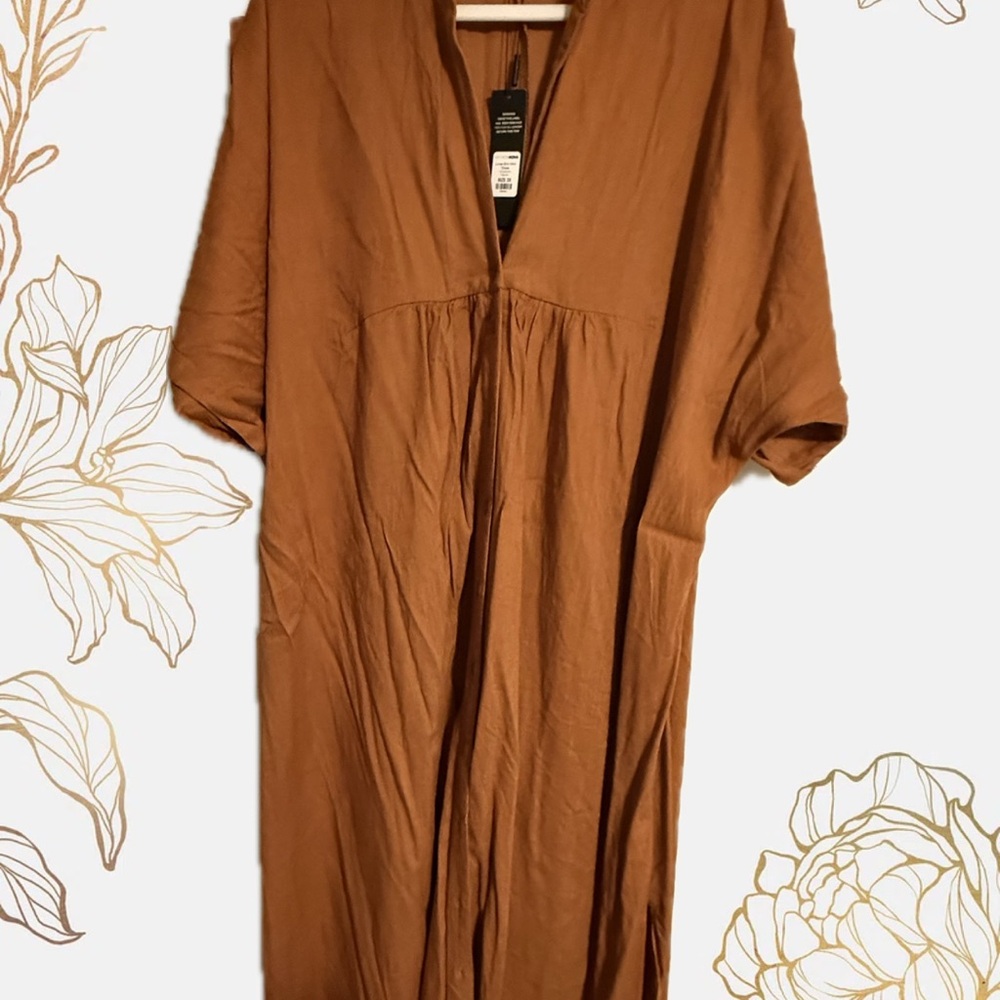 PLUS SIZE LINEN SPRING DRESS
